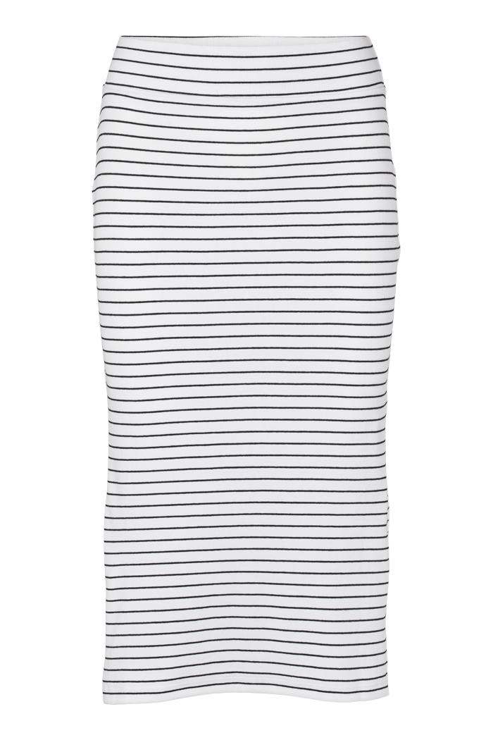 Basic Apparel Ludmilla Long Skirt Skirts 702 Bright white / black